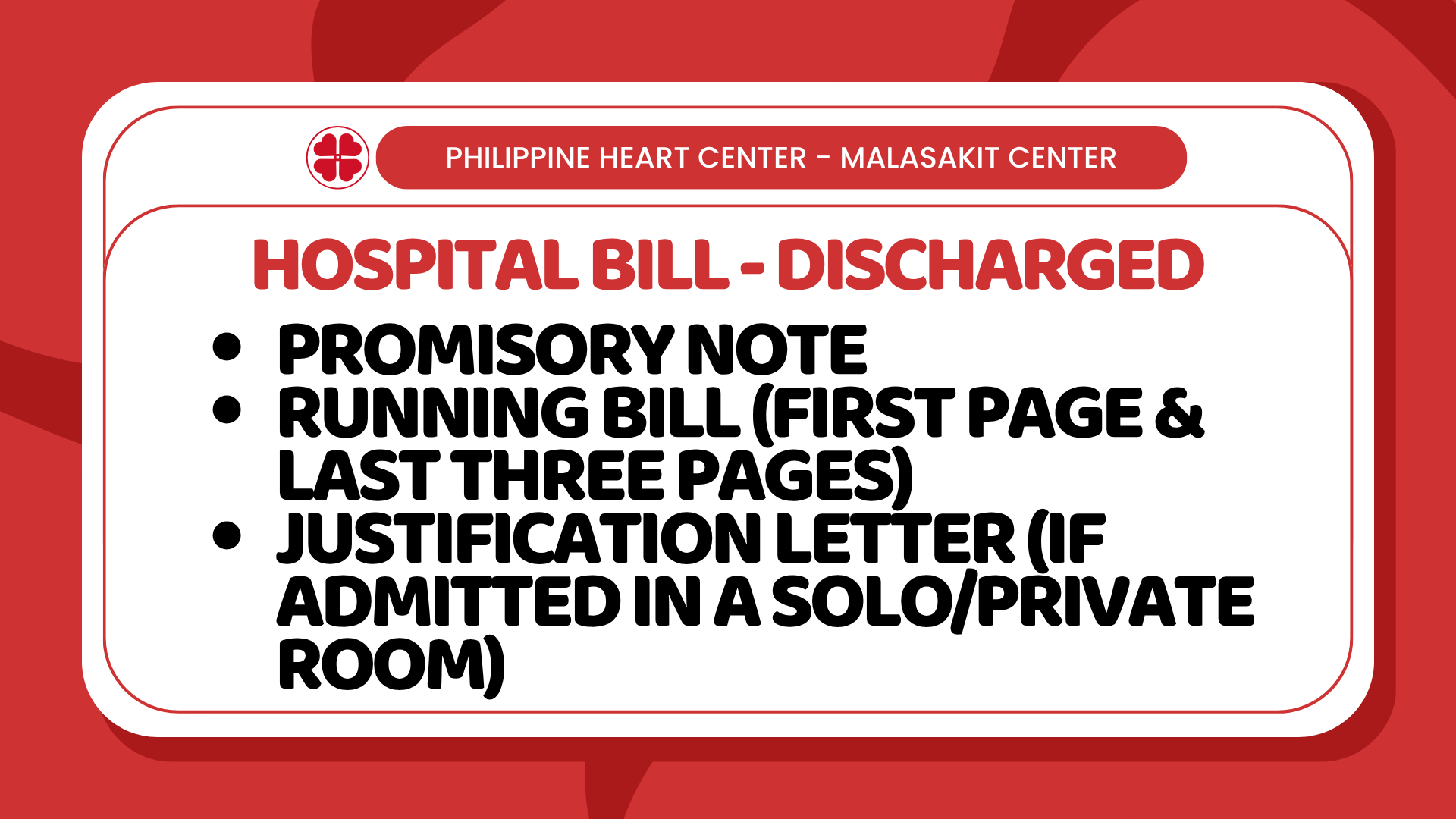 Hospital Bill - If Already Discharged